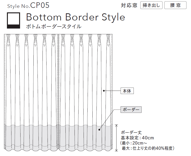 Style No.CP05 ボトムボーダースタイル