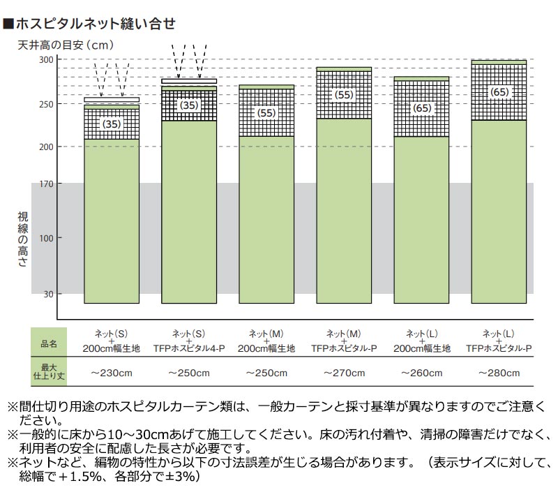 スミノエ カーテン コントラクト face 医療 E-6066～6069 ネット縫付