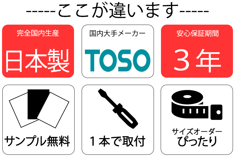 日本製・toso・3年保証